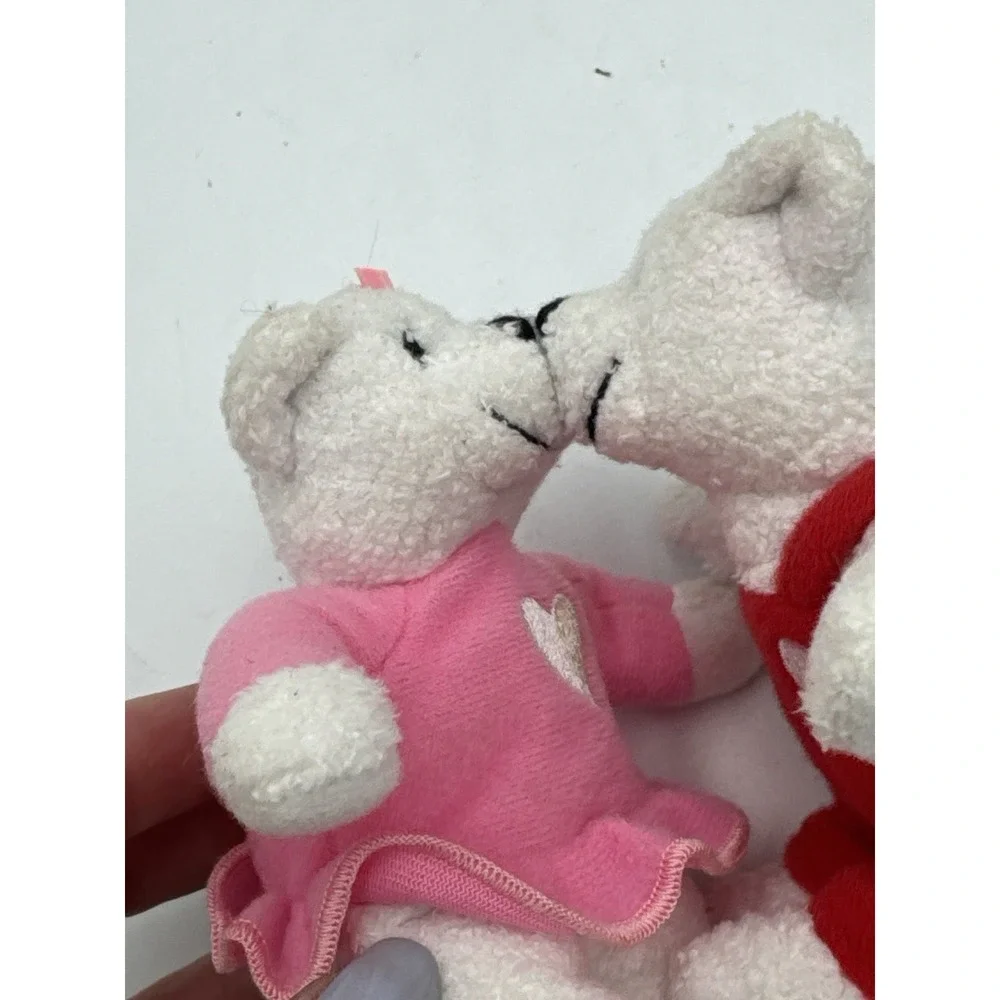Hallmark Mini Kissing Bears Plush Stuffed Animal Valentine's Day Vintage Dolls